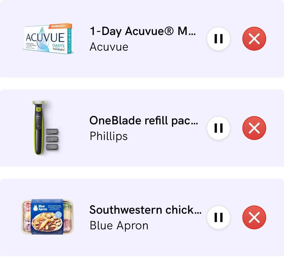 Product list